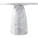  Color_White -- Cosenza 36" White Marble Finish Concrete Indoor / Outdoor Dining Table IMAGE 4