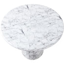 Meridian Cosenza White 36" Marble Finish Concrete Dining Table IMAGE 6