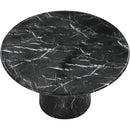  Color_Black -- Meridian Round Cosenza Dining Table with Concrete Top and Pedestal Base IMAGE 5