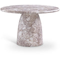  Color_Brown -- Cosenza 48.5" Brown Marble Finish Concrete Indoor / Outdoor Dining Table IMAGE 1