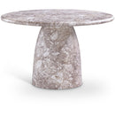  Color_Brown -- Cosenza 48.5" Brown Marble Finish Concrete Indoor / Outdoor Dining Table IMAGE 1