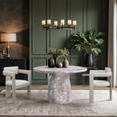  Color_Brown -- Cosenza 48.5" Brown Marble Finish Concrete Indoor / Outdoor Dining Table IMAGE 2