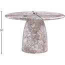  Color_Brown -- Cosenza 48.5" Brown Marble Finish Concrete Indoor / Outdoor Dining Table IMAGE 6
