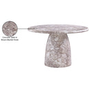  Color_Brown -- Cosenza 48.5" Brown Marble Finish Concrete Indoor / Outdoor Dining Table IMAGE 7