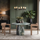  Color_Green -- Cosenza 48.5" Green Marble Finish Concrete Indoor / Outdoor Dining Table IMAGE 2