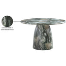  Color_Green -- Cosenza 48.5" Green Marble Finish Concrete Indoor / Outdoor Dining Table IMAGE 7