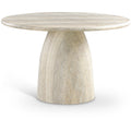  Color_Travertine -- Cosenza 48.5" Natural Travertine Finish Concrete Indoor / Outdoor Dining Table IMAGE 1