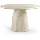 Meridian Cosenza Travertine 48.5" Travertine Finish Concrete Dining Table IMAGE 1