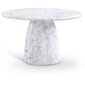 Color_White -- Cosenza 48.5" White Marble Finish Concrete Indoor / Outdoor Dining Table IMAGE 1