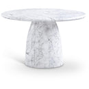 Meridian Cosenza White 48.5" Marble Finish Concrete Dining Table IMAGE 1