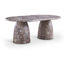 Meridian Cosenza Brown 78" Marble Finish Concrete Dining Table (3 Boxes) IMAGE 1