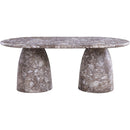 Meridian Cosenza Brown 78" Marble Finish Concrete Dining Table (3 Boxes) IMAGE 5
