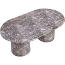  Color_Brown -- Cosenza 78" Brown Marble Finish Concrete Indoor / Outdoor Dining Table IMAGE 6