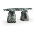  Color_Green -- Cosenza 78" Green Marble Finish Concrete Indoor / Outdoor Dining Table IMAGE 1