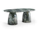  Color_Green -- Cosenza 78" Green Marble Finish Concrete Indoor / Outdoor Dining Table IMAGE 1
