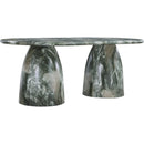 Color_Green -- Cosenza 78" Green Marble Finish Concrete Indoor / Outdoor Dining Table IMAGE 4