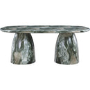  Color_Green -- Cosenza 78" Green Marble Finish Concrete Indoor / Outdoor Dining Table IMAGE 5