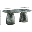 Color_Green -- Cosenza 78" Green Marble Finish Concrete Indoor / Outdoor Dining Table IMAGE 7
