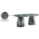  Color_Green -- Cosenza 78" Green Marble Finish Concrete Indoor / Outdoor Dining Table IMAGE 8