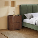  Color_Brown -- Everett Brown Oak Veneer Nightstand IMAGE 2