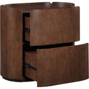  Color_Brown -- Everett Brown Oak Veneer Nightstand IMAGE 9