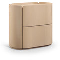  Color_Natural -- Everett Natural Oak Veneer Nightstand IMAGE 1