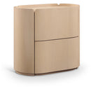  Color_Natural -- Everett Natural Oak Veneer Nightstand IMAGE 1