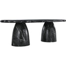  Color_Black -- Meridian Oval Cosenza Dining Table with Concrete Top and Pedestal Base IMAGE 4