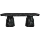 Meridian Cosenza Black 96" Marble Finish Concrete Dining Table (3 Boxes) IMAGE 5