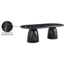  Color_Black -- Meridian Oval Cosenza Dining Table with Concrete Top and Pedestal Base IMAGE 8