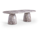 Meridian Cosenza Brown 96" Marble Finish Concrete Dining Table (3 Boxes) IMAGE 1