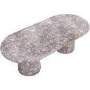  Color_Brown -- Cosenza 96" Brown Marble Finish Concrete Indoor / Outdoor Dining Table IMAGE 6