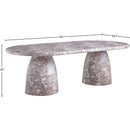  Color_Brown -- Cosenza 96" Brown Marble Finish Concrete Indoor / Outdoor Dining Table IMAGE 7