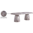  Color_Brown -- Cosenza 96" Brown Marble Finish Concrete Indoor / Outdoor Dining Table IMAGE 8
