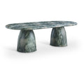  Color_Green -- Cosenza 96" Green Marble Finish Concrete Indoor / Outdoor Dining Table IMAGE 1