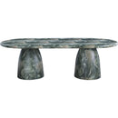 Meridian Cosenza Green 96" Marble Finish Concrete Dining Table (3 Boxes) IMAGE 5