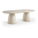  Color_Travertine -- Cosenza 96" Natural Travertine Finish Concrete Indoor / Outdoor Dining Table IMAGE 1