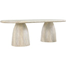  Color_Travertine -- Cosenza 96" Natural Travertine Finish Concrete Indoor / Outdoor Dining Table IMAGE 4