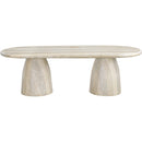  Color_Travertine -- Cosenza 96" Natural Travertine Finish Concrete Indoor / Outdoor Dining Table IMAGE 5