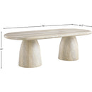  Color_Travertine -- Cosenza 96" Natural Travertine Finish Concrete Indoor / Outdoor Dining Table IMAGE 7