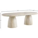 Meridian Cosenza Travertine 96" Travertine Finish Concrete Dining Table (3 Boxes) IMAGE 7