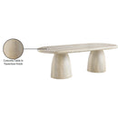  Color_Travertine -- Cosenza 96" Natural Travertine Finish Concrete Indoor / Outdoor Dining Table IMAGE 8
