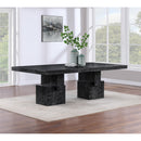  Color_Black -- Meridian Anzio Dining Table with Pedestal Base IMAGE 4