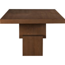  Color_Brown -- Anzio 96 / 144" Brown Oak Veneer Dining Table IMAGE 12