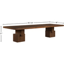  Color_Brown -- Anzio 96 / 144" Brown Oak Veneer Dining Table IMAGE 14