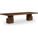  Color_Brown -- Anzio 96 / 144" Brown Oak Veneer Dining Table IMAGE 1