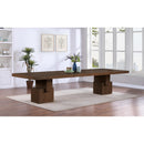  Color_Brown -- Anzio 96 / 144" Brown Oak Veneer Dining Table IMAGE 2