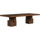  Color_Brown -- Anzio 96 / 144" Brown Oak Veneer Dining Table IMAGE 5