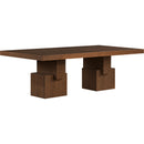  Color_Brown -- Anzio 96 / 144" Brown Oak Veneer Dining Table IMAGE 6