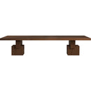  Color_Brown -- Anzio 96 / 144" Brown Oak Veneer Dining Table IMAGE 7